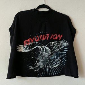 Free People Revolution Cropped Sweatshirt